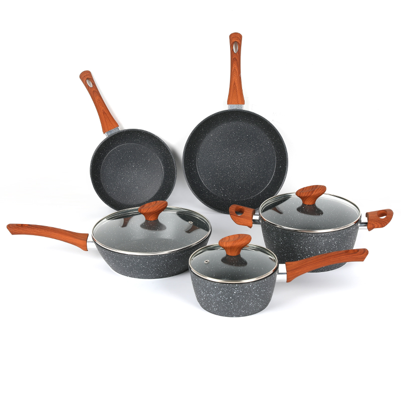 GL-FY910 Juegos de utensilios de cocina de aluminio forjado Colli 10