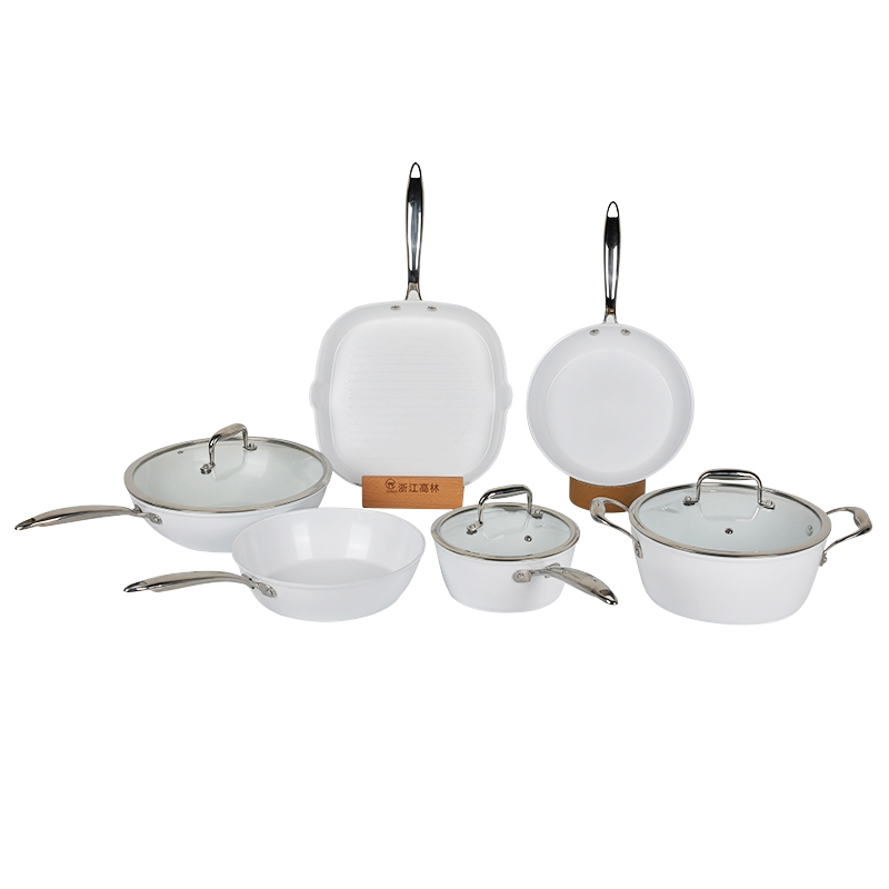 Juegos de utensilios de cocina de aluminio forjado Colli 10